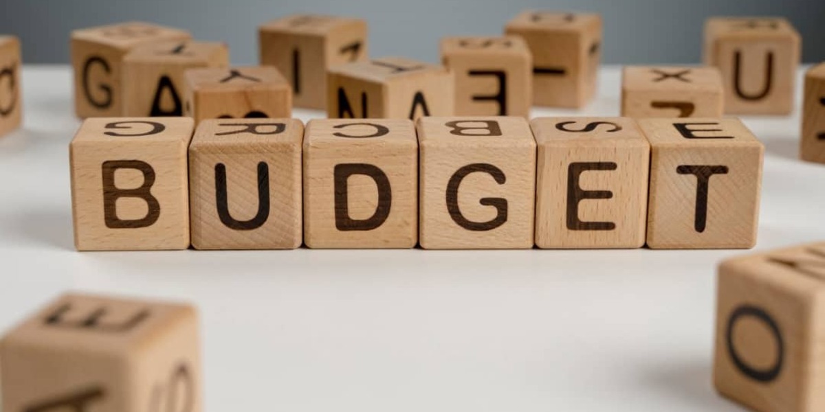 Budget on wooden blocks