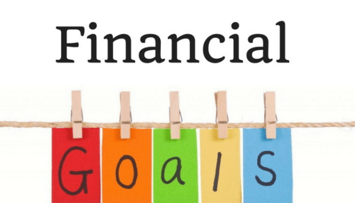 An image that says "Financial Goals".